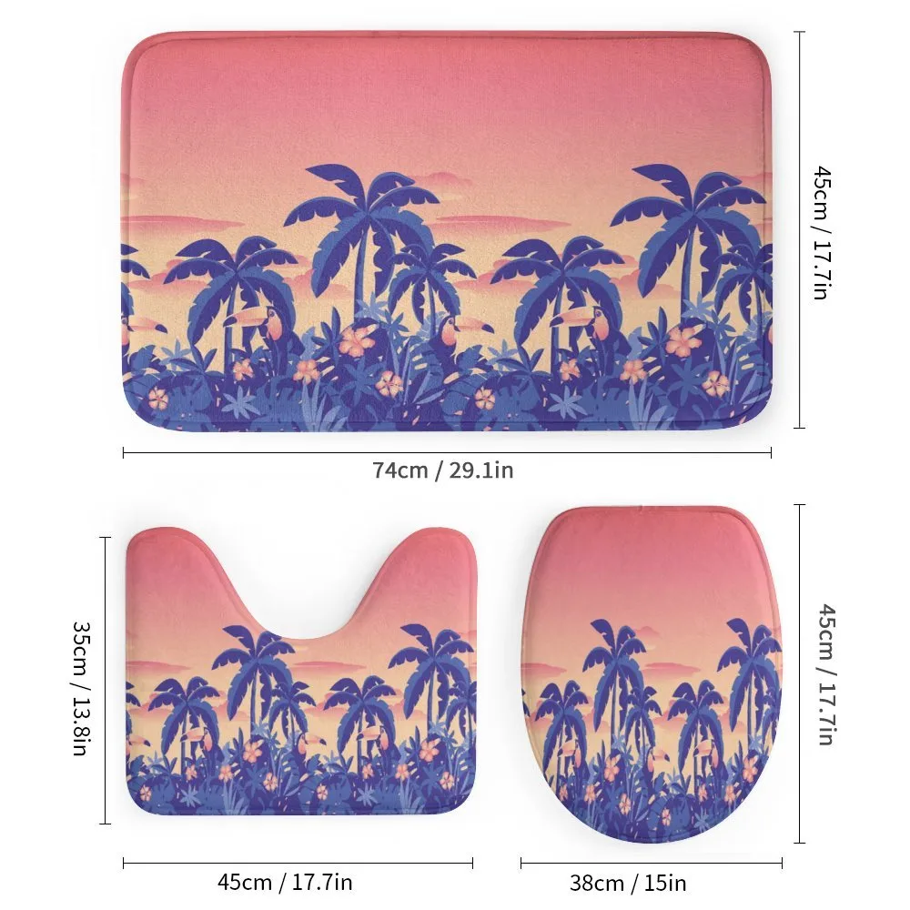 Palm Tree Toucan Sunset Art — Detail 1
