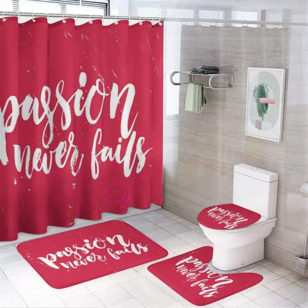 Passion Never Fails Messy on a shower curtain