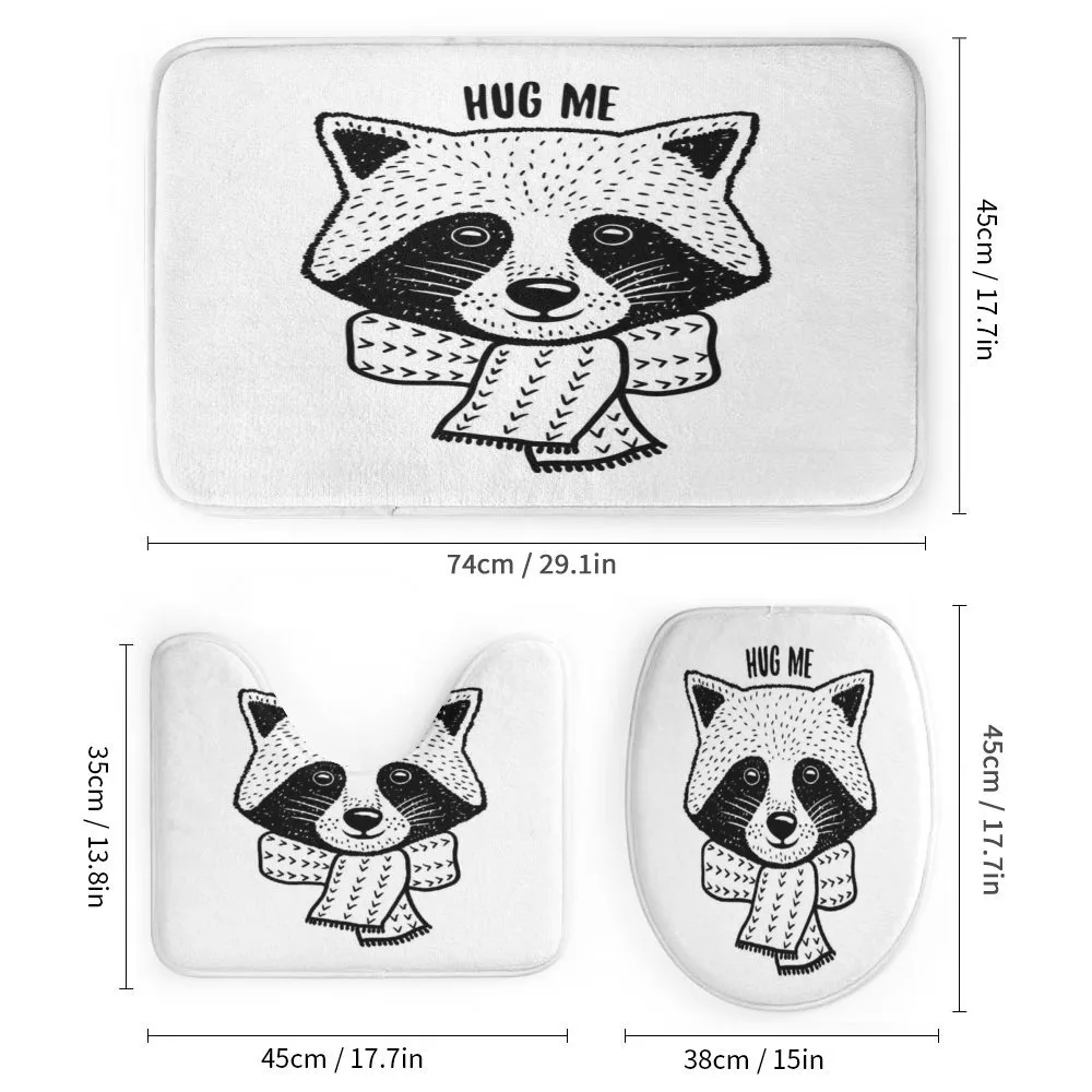 Raccoon with Hug Me Words — Detail 1