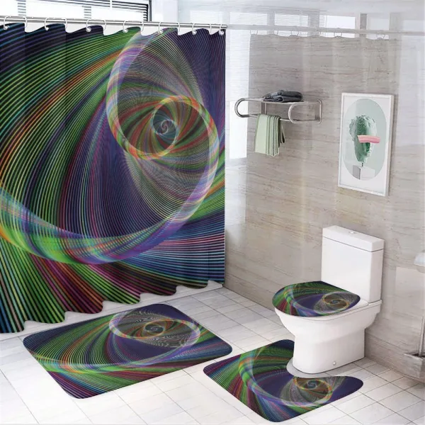 Spiral Motion on a shower curtain