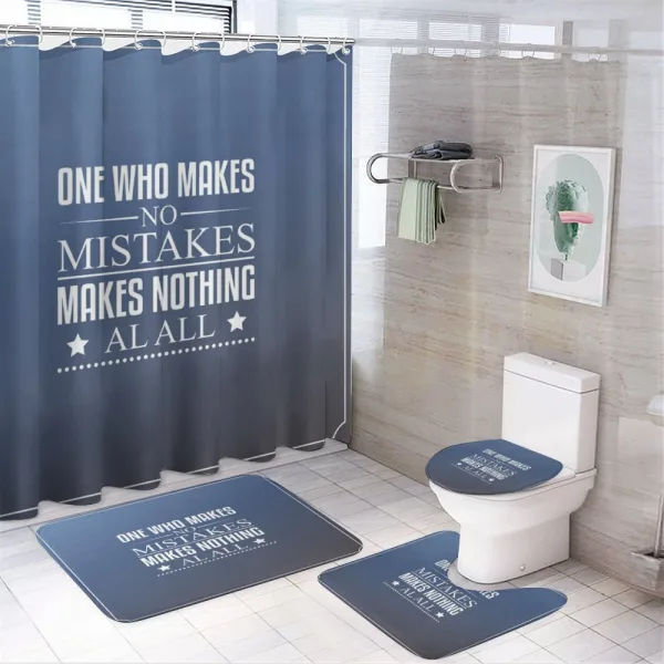 Value of Mistakes on a shower curtain