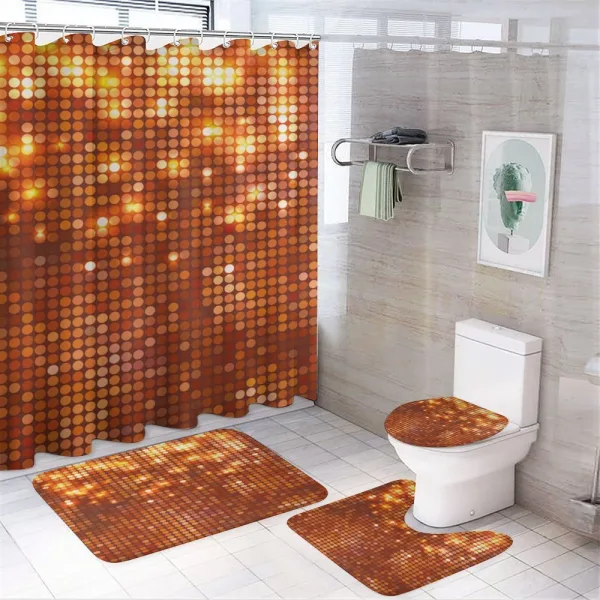 Vivid Dots Mosaic on a shower curtain