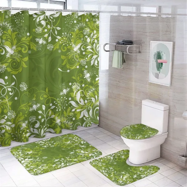 Abstract Floral Nature on a shower curtain