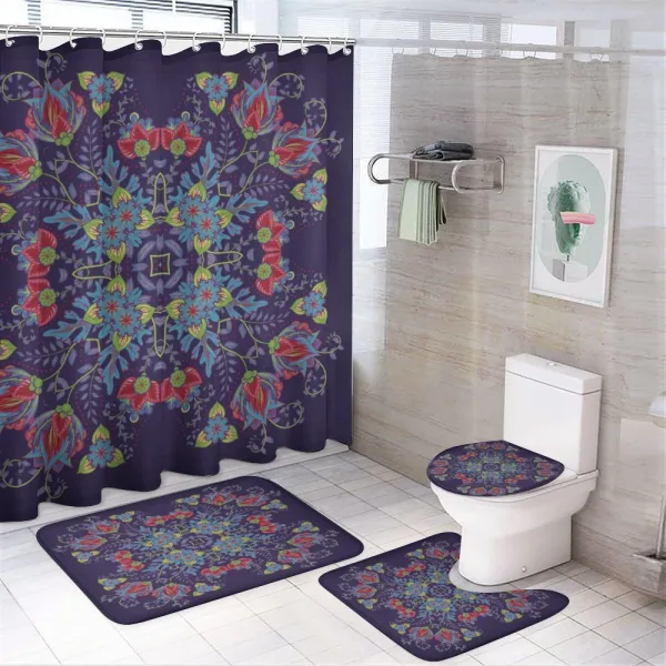 Bohemian Floral Bouquet on a shower curtain