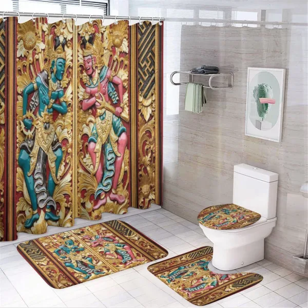 Building Door Indonesia on a shower curtain