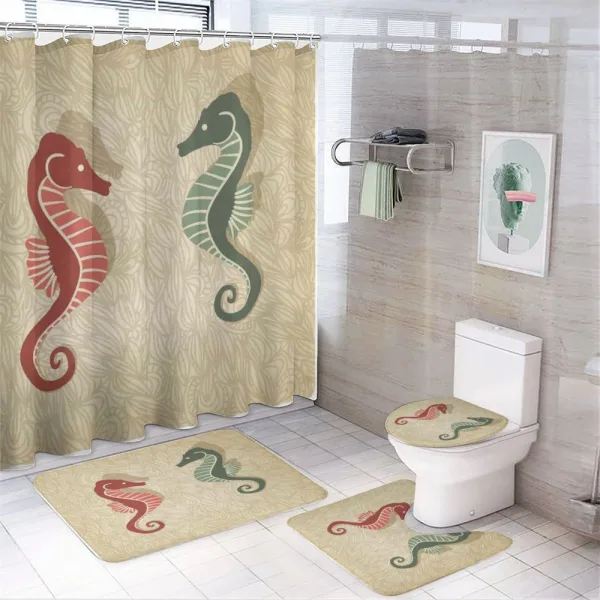 Colorful Beach on a shower curtain