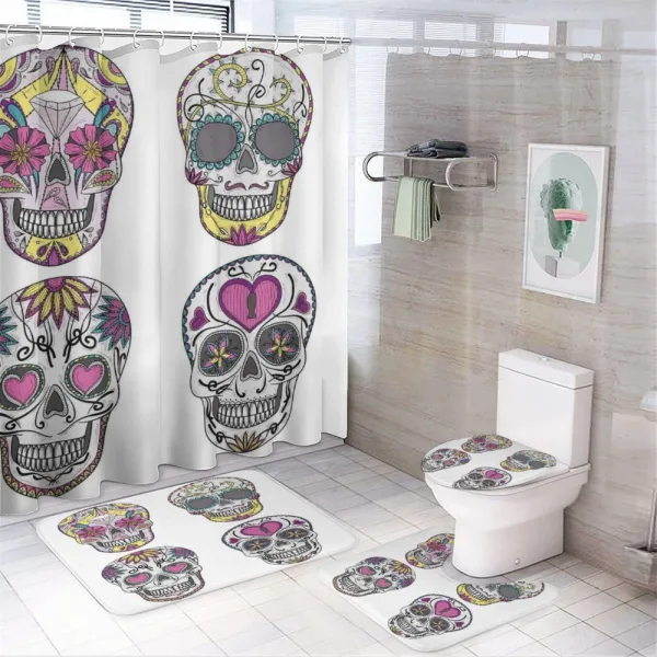 Colorful Mexican on a shower curtain