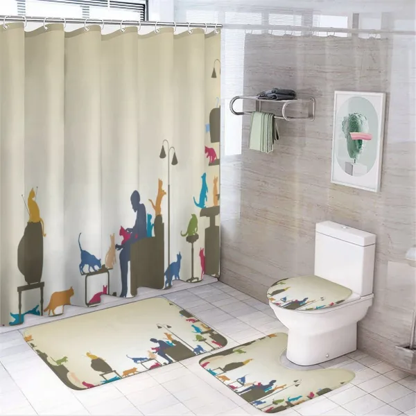 Crazy Cat Lady Home on a shower curtain