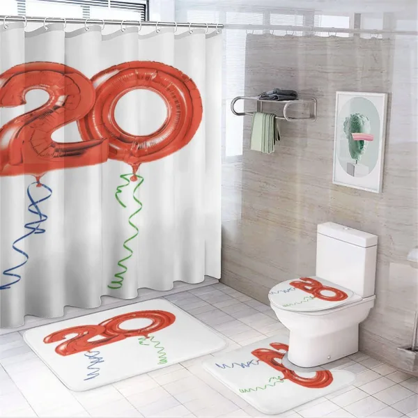 Curls Rope Artwork on a shower curtain