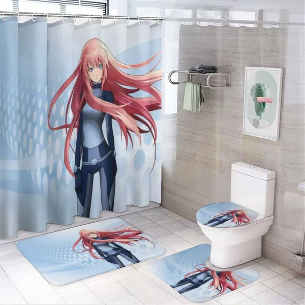 Digital Futuristic Style on a shower curtain