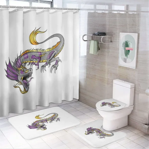 East Beast on a shower curtain