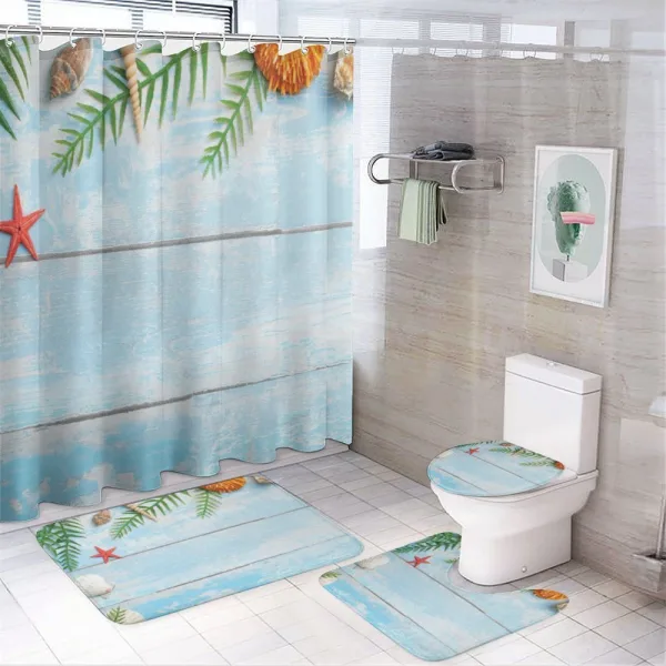 Fish Seashell Maritime on a shower curtain