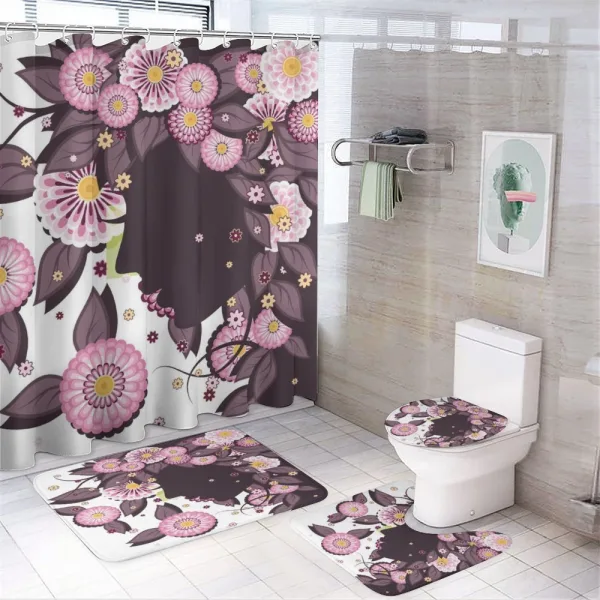 Floral Girl Nature Style on a shower curtain