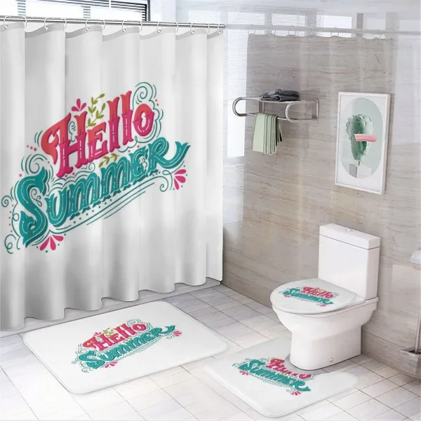Floral Ornate Details on a shower curtain