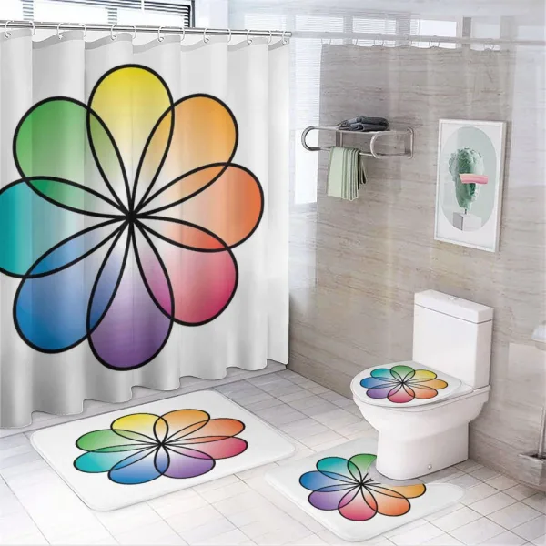 Flower of Life Motif on a shower curtain