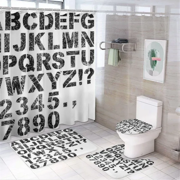 Grunge Scratched Look on a shower curtain