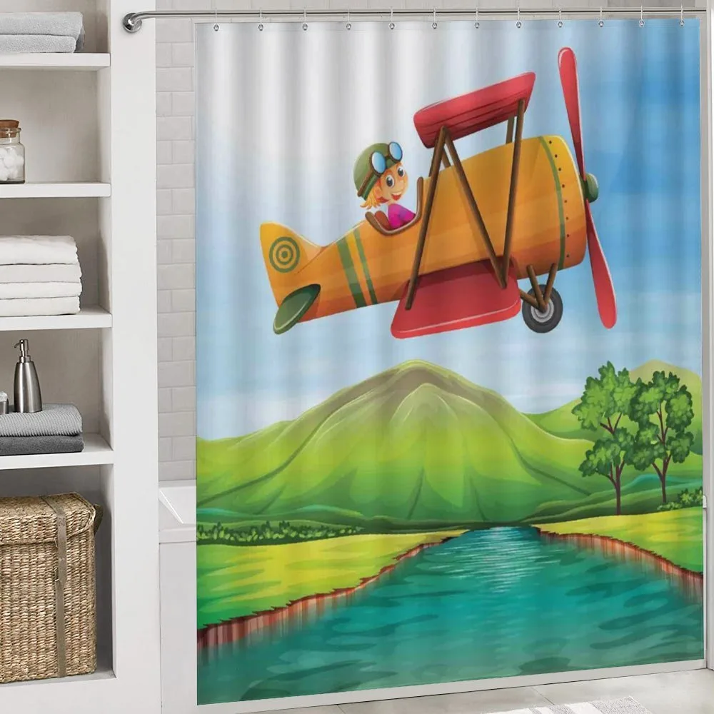 Kid on a Biplane River — Detail 4