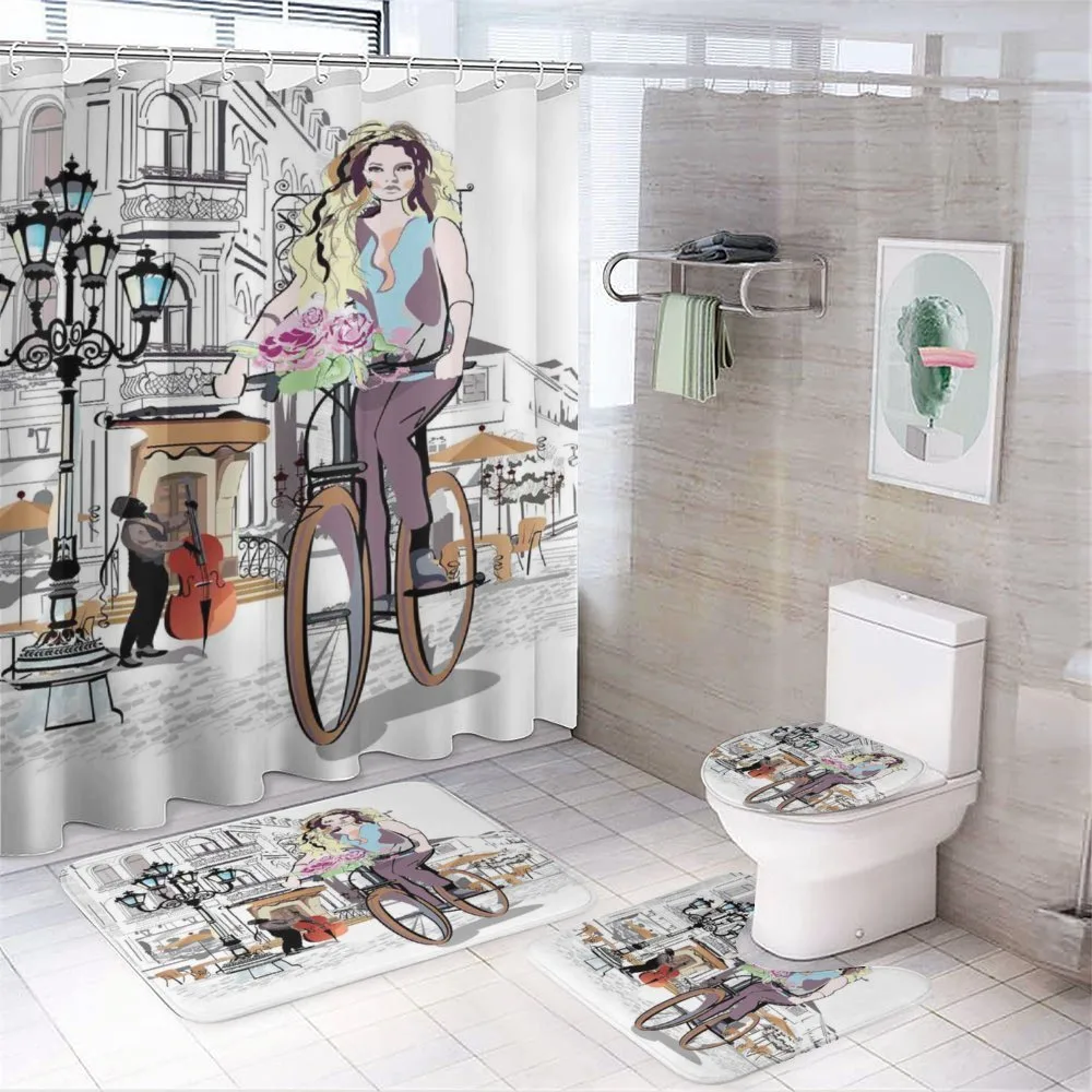 Lady Rides Bicycle Roses — Your design