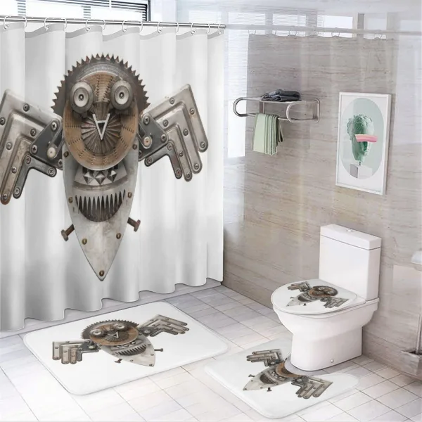 Owl on a shower curtain