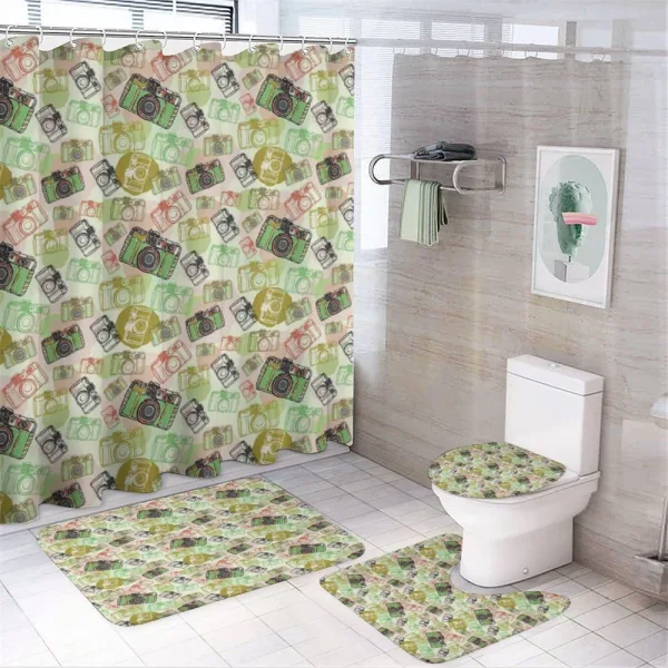 Pastel Toned Antique Fashion on a shower curtain