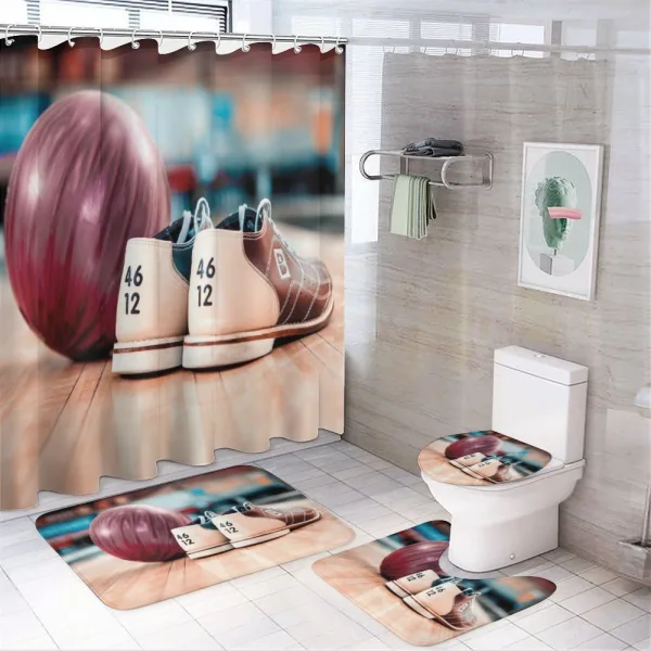 Shoes Purple Ball on a shower curtain