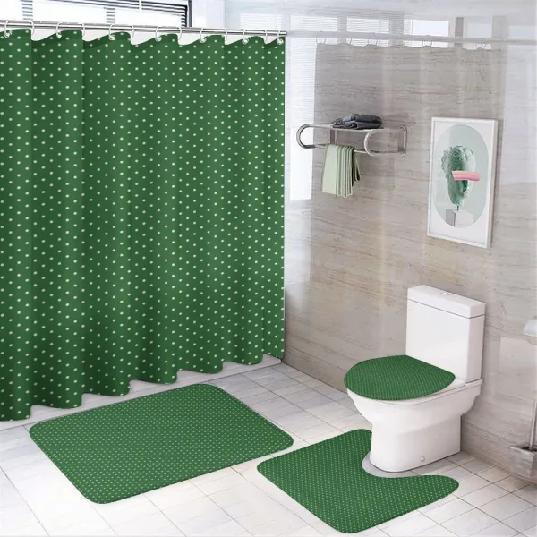 Vintage Dots on a shower curtain