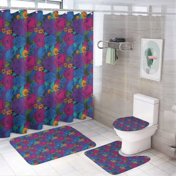 Vintage Lush Bouquet on a shower curtain