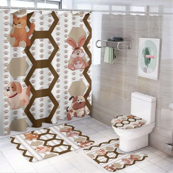 Children Animals on a shower curtain