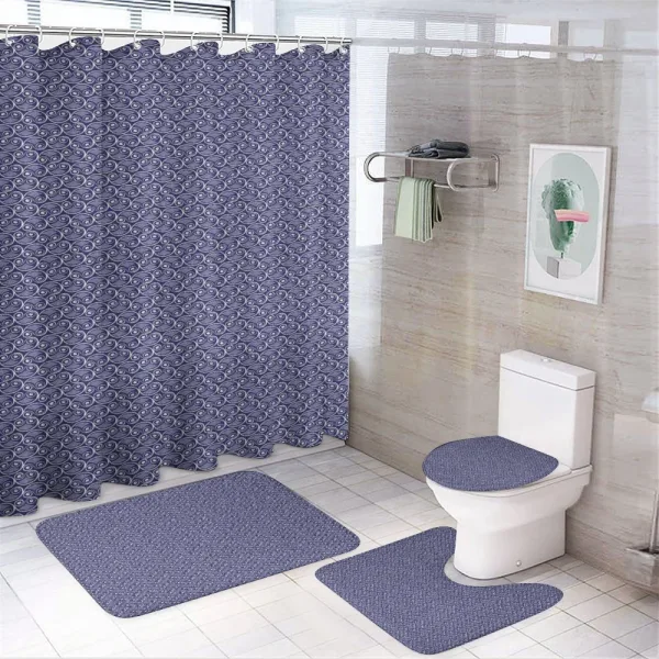Curves Spirals on a shower curtain