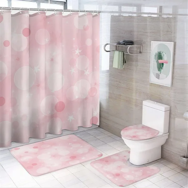 Floral Hazy Spots on a shower curtain