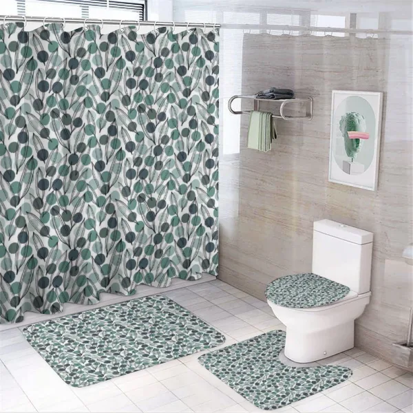 Ink Paint Leaves Dots on a shower curtain