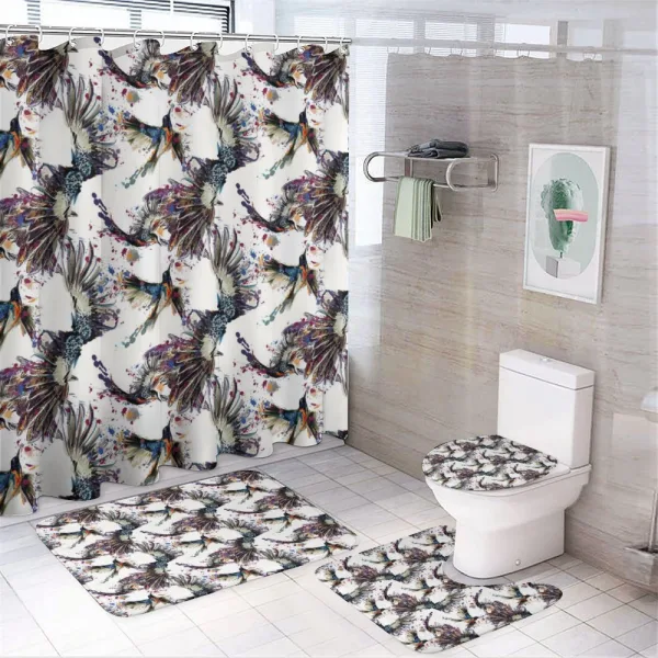 Lilly with Birds on a shower curtain