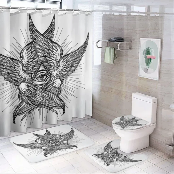 Providence Vintage Angel on a shower curtain