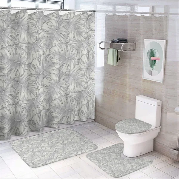 Rainforest Giant Leaves on a shower curtain