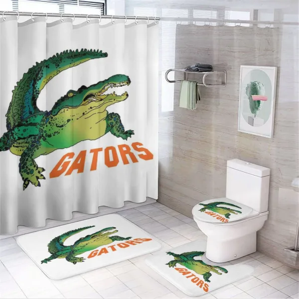 Wild Alligator Crocodile on a shower curtain