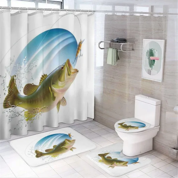 Wild Life in Nature Theme on a shower curtain
