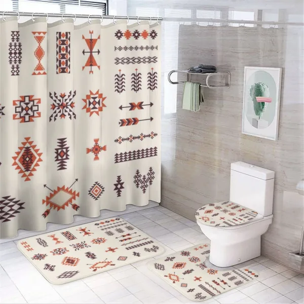 Aztec Pattern on a shower curtain