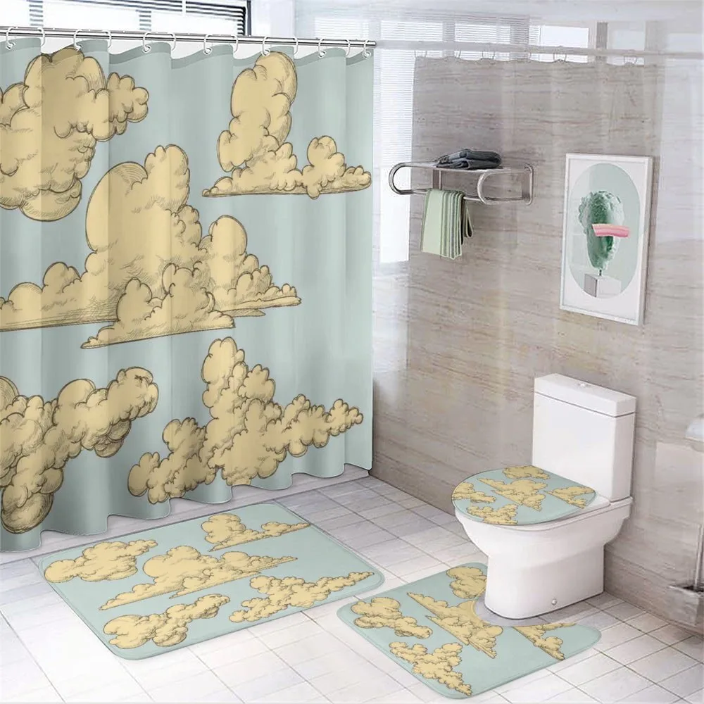 Cartoon Fluffy Clouds Art — Your design