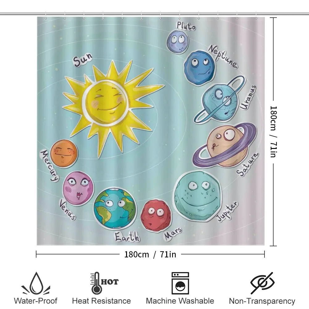 Cartoon Sun Planets — Detail 2