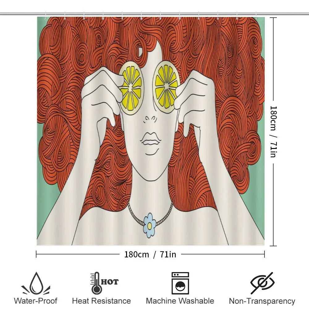Curly Ginger Hair Girl Lemon — Detail 2