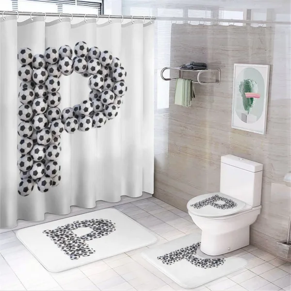 Football Illustration on a shower curtain