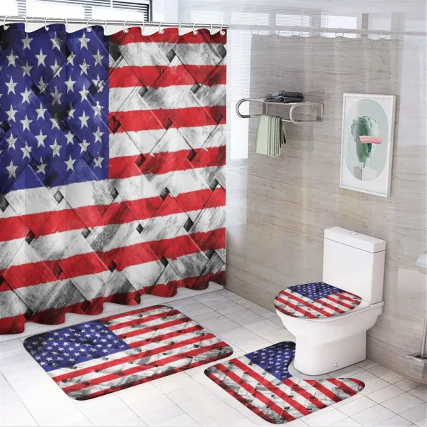 Fourth of July Day National on a shower curtain