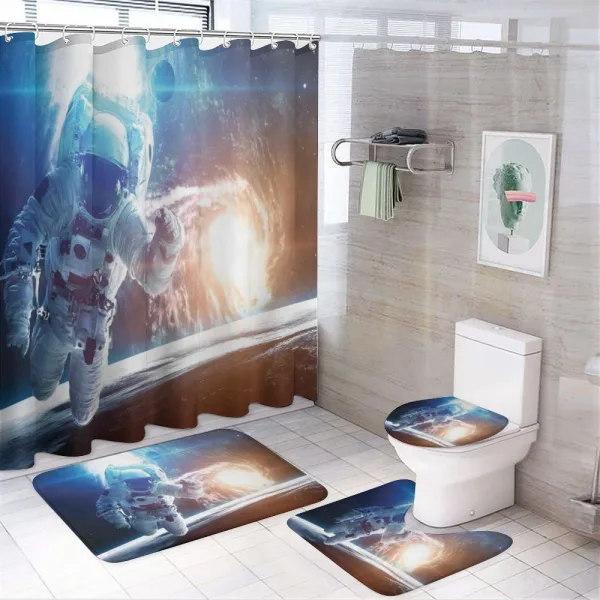 Galaxy Cosmonaut Space on a shower curtain