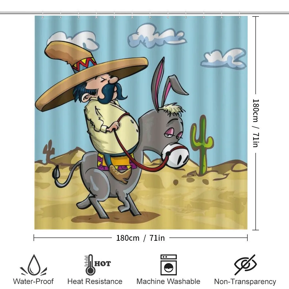 Mexican Man on a Donkey — Detail 2
