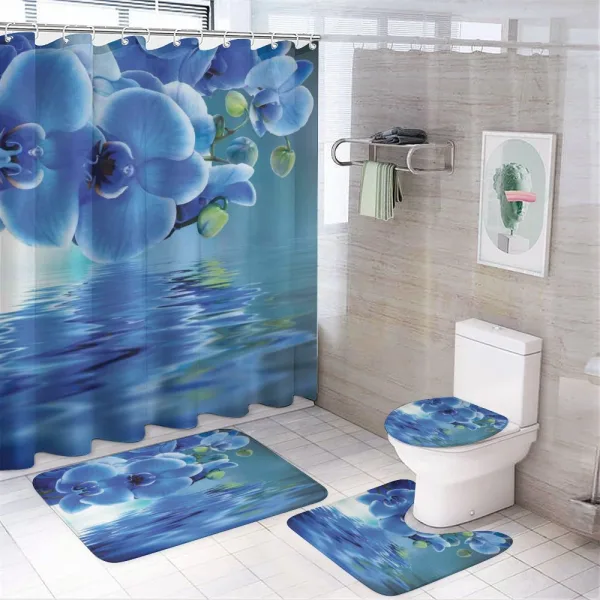 Natural Orchids on a shower curtain