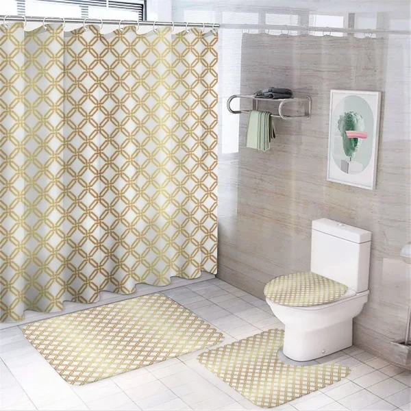 Netted Hexagonal on a shower curtain
