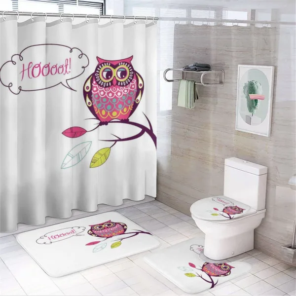 Ornate Animal on Branch on a shower curtain