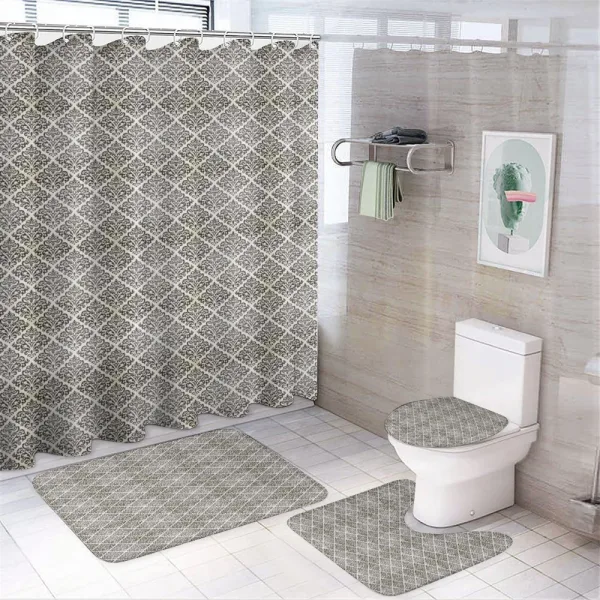 Vintage Floral Design on a shower curtain