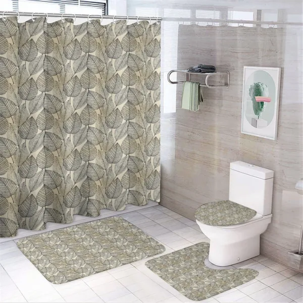Autumn Leaves Pattern on a shower curtain
