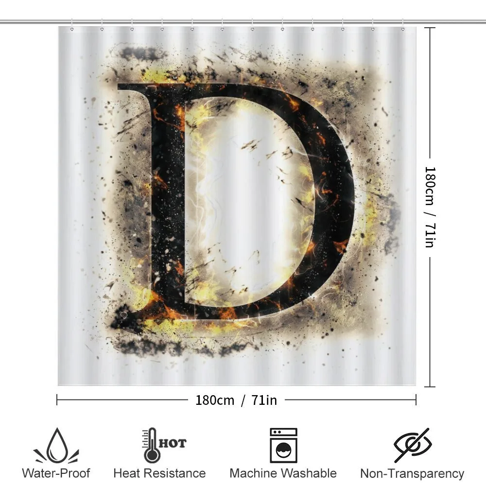 Blazing Uppercase D — Detail 2